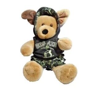 Build A Bear BIG AIR Tan Plush Green Camo Suit Snowboard Hoodie Shorts Gift